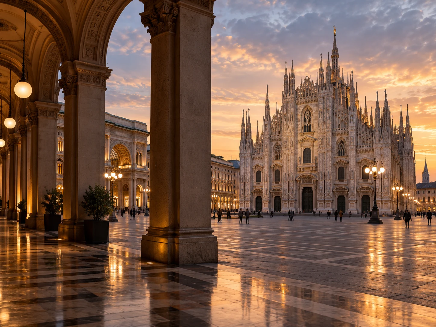Ambiente di accoglienza contemporaneo con materiali caldi e linee essenziali